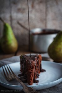 Potz Blitz! Ich möchte nun täglich: Birnen-Vanille-Schokoladenkuchen