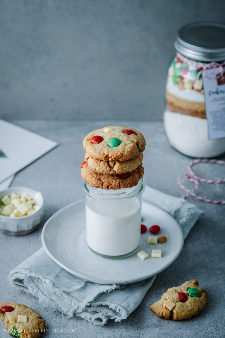 Cookies im Glas – Das Rezept für eine Keksbackmischung zum Verschenken ...
